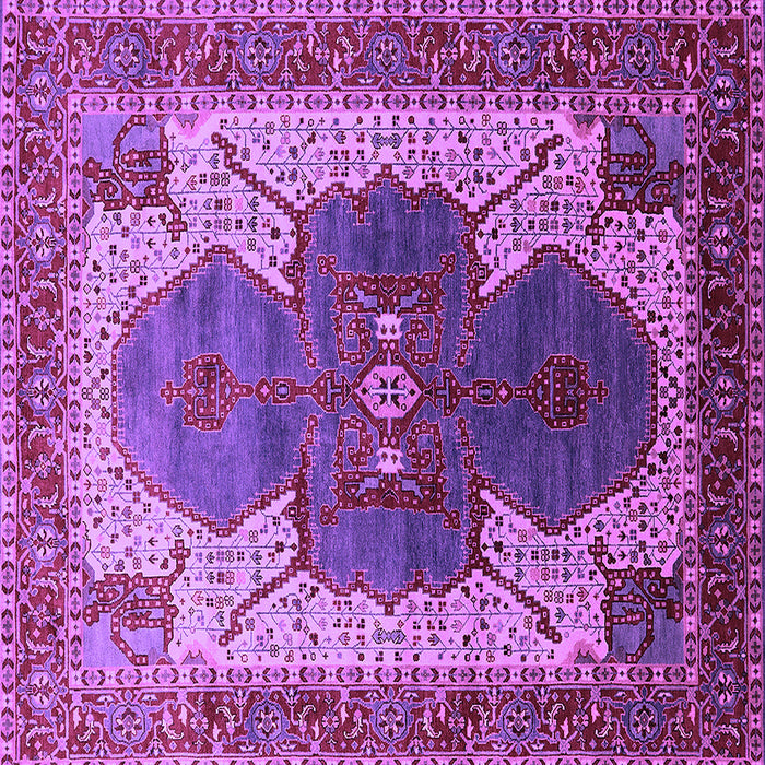 Square Machine Washable Oriental Purple Industrial Area Rugs, wshurb1769pur