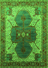 Oriental Green Industrial Rug, urb1769grn