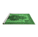 Sideview of Machine Washable Oriental Emerald Green Industrial Area Rugs, wshurb1769emgrn