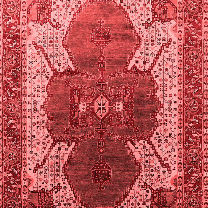 Machine Washable Oriental Red Industrial Rug, wshurb1769red