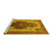 Sideview of Machine Washable Oriental Yellow Industrial Rug, wshurb1769yw