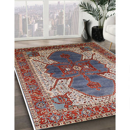 Machine Washable Industrial Modern Light French Beige Brown Rug in a Family Room, wshurb1769