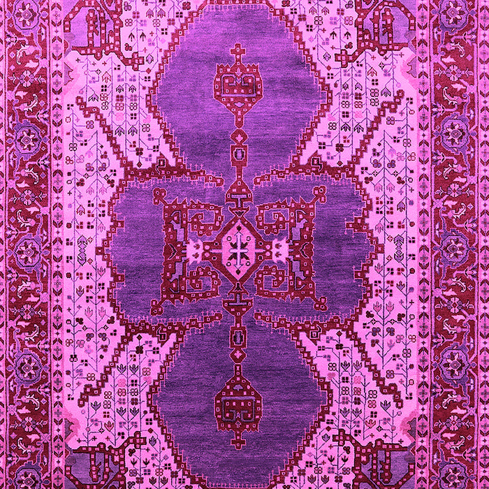 Machine Washable Oriental Pink Industrial Rug, wshurb1769pnk