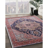 Mid-Century Modern Maroon Purple Oriental Rug, urb1770