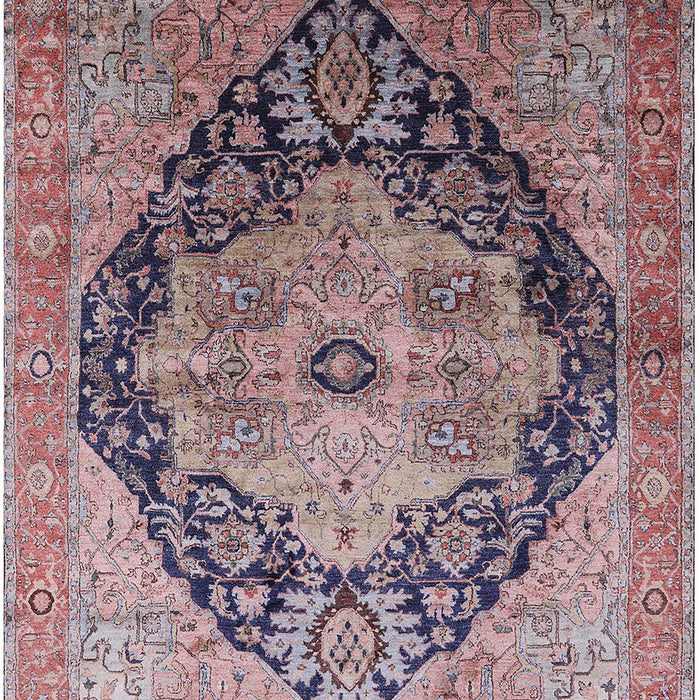 Mid-Century Modern Maroon Purple Oriental Rug, urb1770