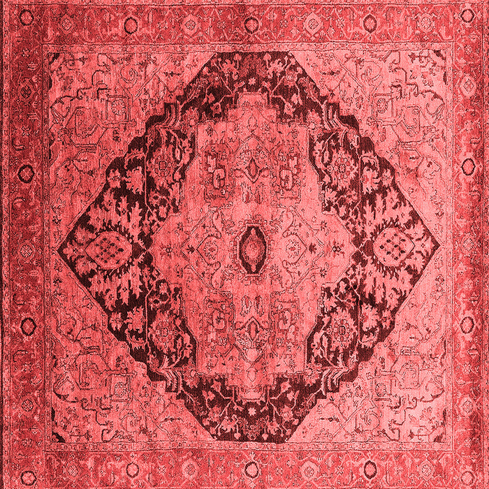 Machine Washable Oriental Red Industrial Rug, wshurb1770red