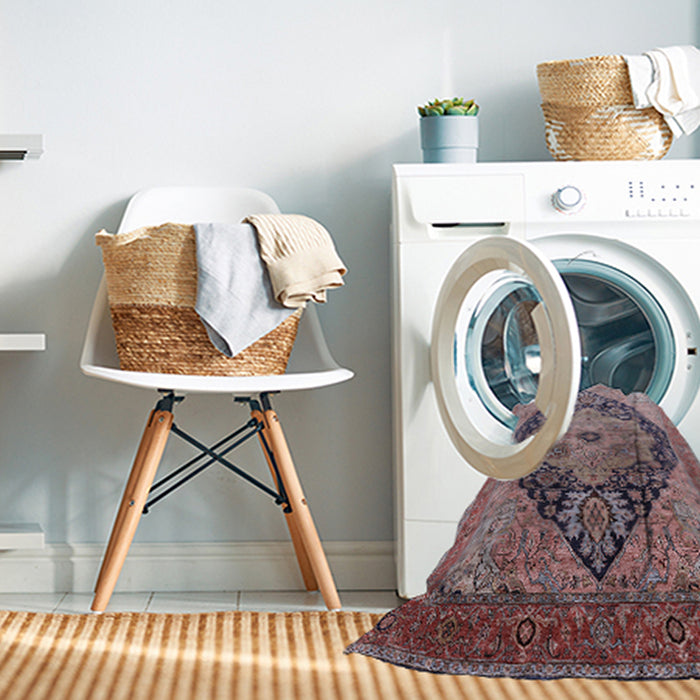 Machine Washable Industrial Modern Velvet Maroon Purple Rug in a Washing Machine, wshurb1770