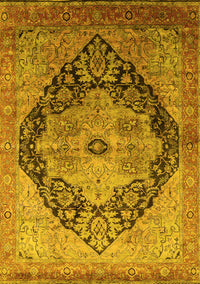 Oriental Yellow Industrial Rug, urb1770yw