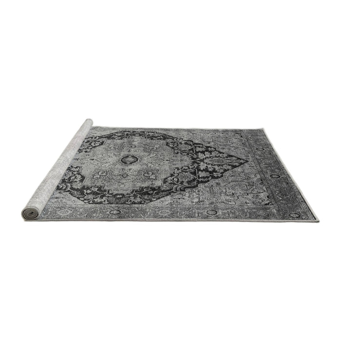 Sideview of Machine Washable Oriental Gray Industrial Rug, wshurb1770gry