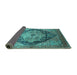 Sideview of Oriental Turquoise Industrial Rug, urb1770turq