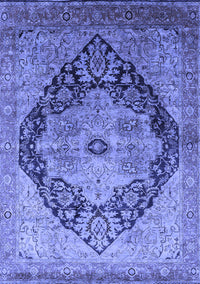 Oriental Blue Industrial Rug, urb1770blu