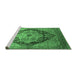 Sideview of Machine Washable Oriental Emerald Green Industrial Area Rugs, wshurb1770emgrn