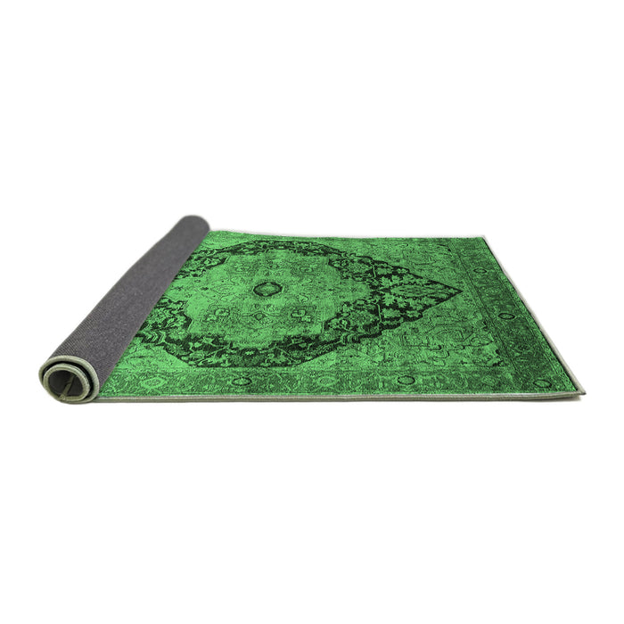 Sideview of Oriental Emerald Green Industrial Rug, urb1770emgrn