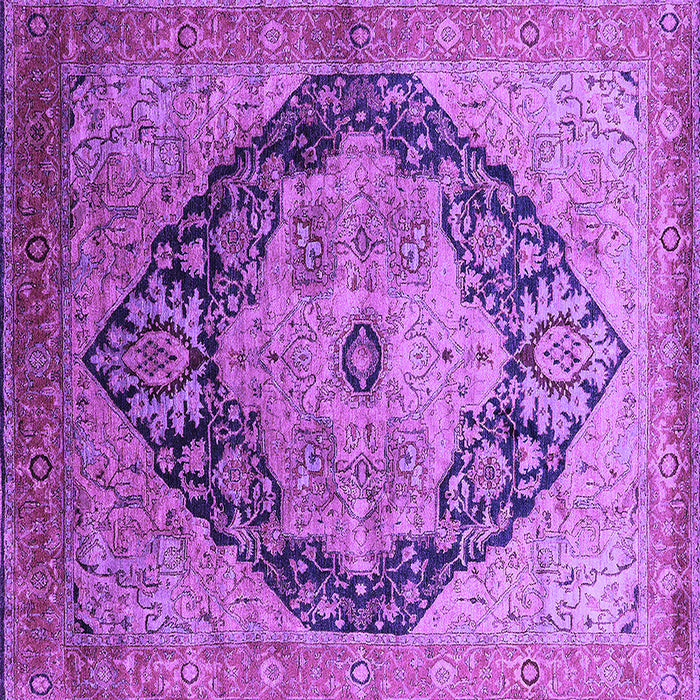 Square Oriental Purple Industrial Rug, urb1770pur