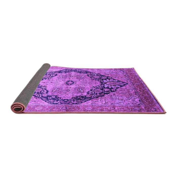 Sideview of Oriental Purple Industrial Rug, urb1770pur