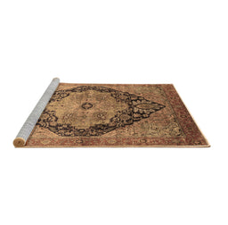 Sideview of Machine Washable Oriental Brown Industrial Rug, wshurb1770brn