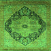 Square Oriental Green Industrial Rug, urb1770grn