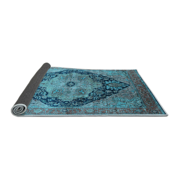 Sideview of Oriental Light Blue Industrial Rug, urb1770lblu