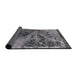 Sideview of Mid-Century Modern Dark Gray Black Oriental Rug, urb1771