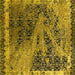 Square Oriental Yellow Industrial Rug, urb1771yw