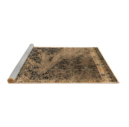Sideview of Machine Washable Oriental Brown Industrial Rug, wshurb1771brn
