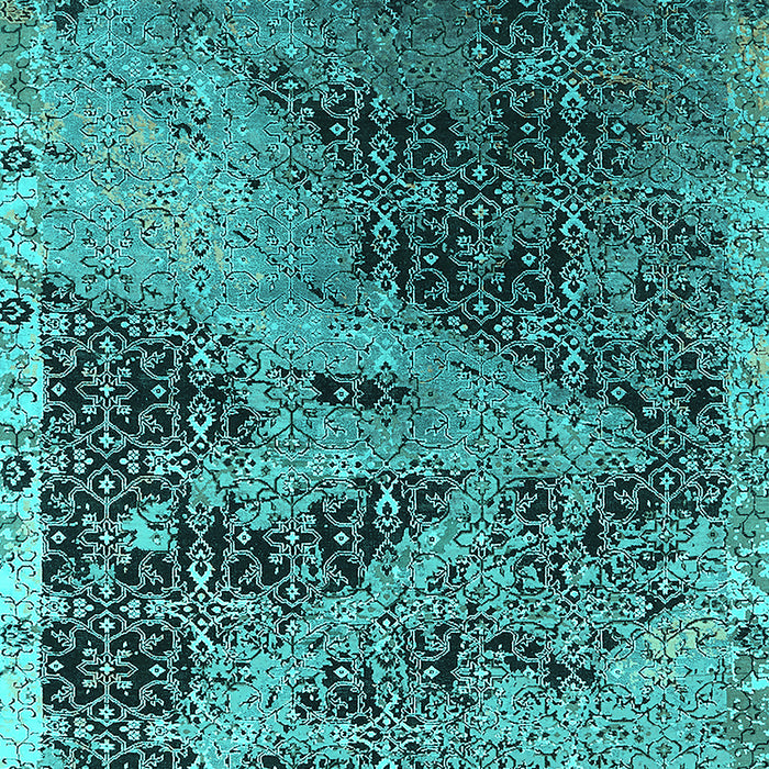 Oriental Turquoise Industrial Rug, urb1771turq