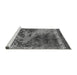 Sideview of Machine Washable Oriental Gray Industrial Rug, wshurb1771gry