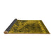 Sideview of Oriental Yellow Industrial Rug, urb1771yw