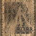 Square Oriental Brown Industrial Rug, urb1771brn