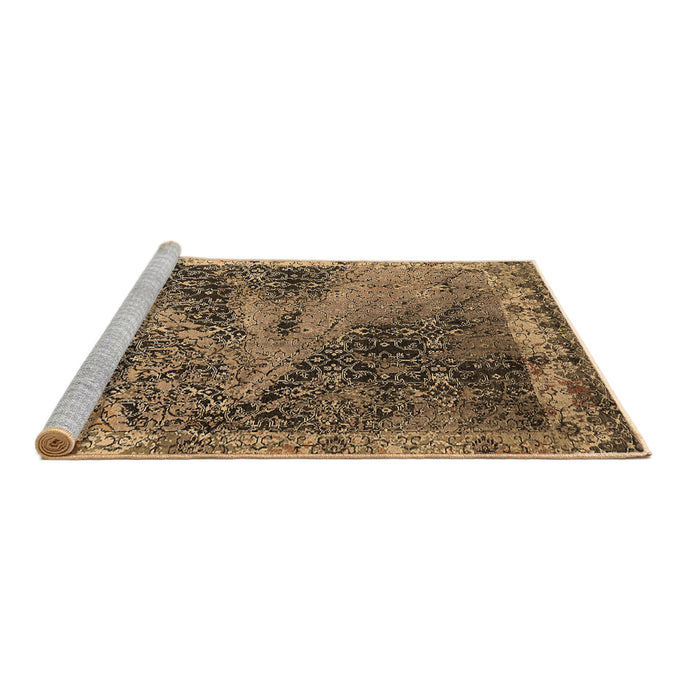 Sideview of Machine Washable Oriental Brown Industrial Rug, wshurb1772brn