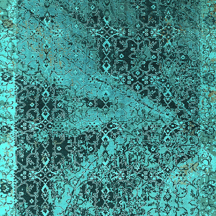 Oriental Turquoise Industrial Rug, urb1772turq