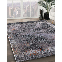 Mid-Century Modern Black Oriental Rug, urb1772