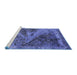 Sideview of Machine Washable Oriental Blue Industrial Rug, wshurb1772blu