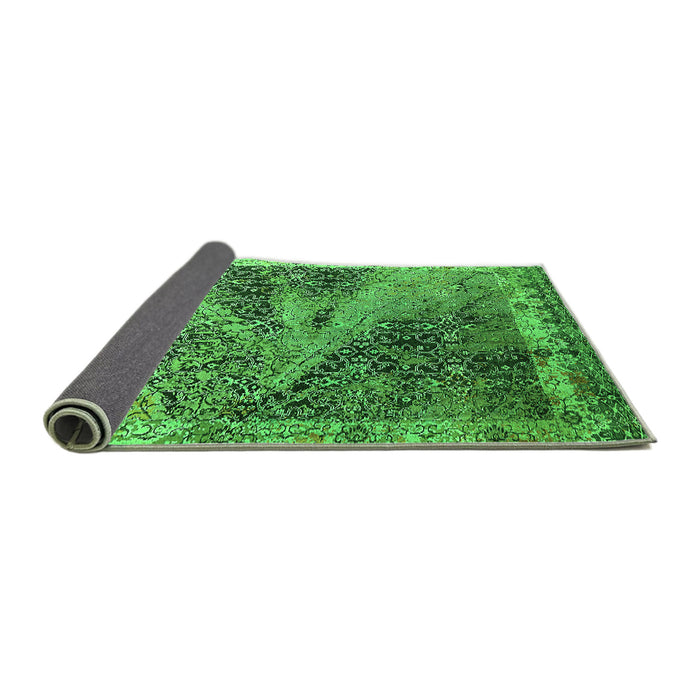 Sideview of Oriental Green Industrial Rug, urb1772grn