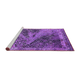 Sideview of Machine Washable Oriental Purple Industrial Area Rugs, wshurb1772pur