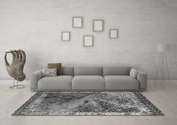 Machine Washable Oriental Gray Industrial Rug in a Living Room,, wshurb1772gry