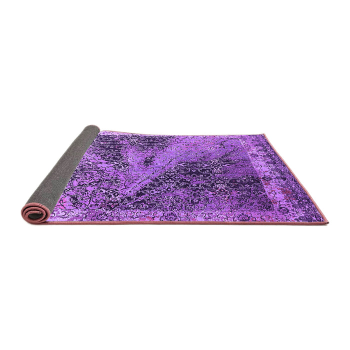 Sideview of Oriental Purple Industrial Rug, urb1772pur