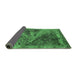 Sideview of Oriental Emerald Green Industrial Rug, urb1772emgrn