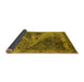 Sideview of Oriental Yellow Industrial Rug, urb1772yw