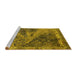 Sideview of Machine Washable Oriental Yellow Industrial Rug, wshurb1772yw