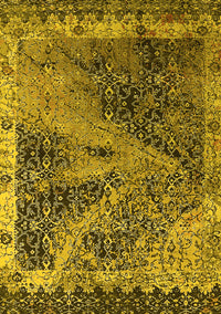 Oriental Yellow Industrial Rug, urb1772yw