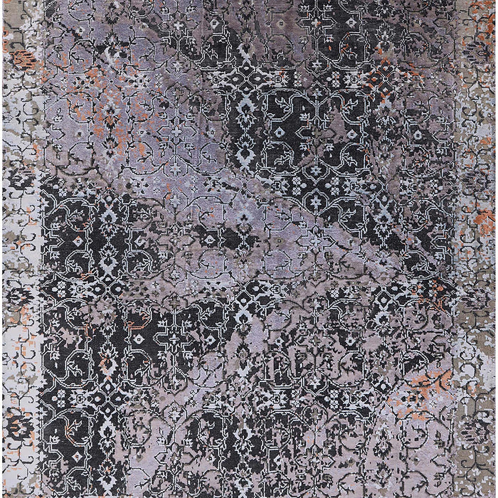 Mid-Century Modern Black Oriental Rug, urb1772