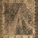 Square Oriental Brown Industrial Rug, urb1772brn