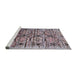 Sideview of Machine Washable Industrial Modern Purple Rug, wshurb1773