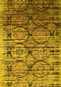 Oriental Yellow Industrial Rug, urb1773yw