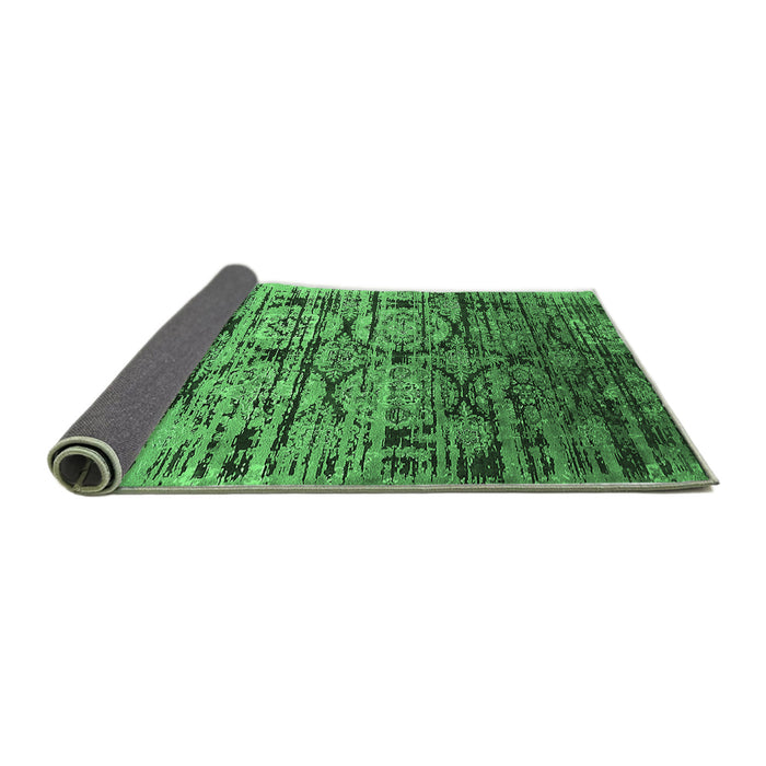 Sideview of Oriental Emerald Green Industrial Rug, urb1773emgrn