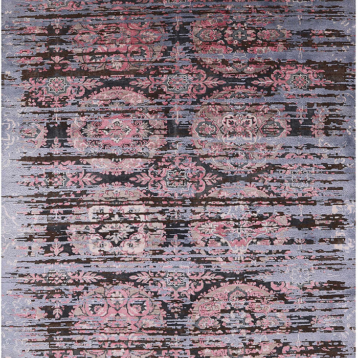 Machine Washable Industrial Modern Purple Rug, wshurb1773
