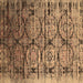 Square Oriental Brown Industrial Rug, urb1773brn