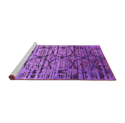 Sideview of Machine Washable Oriental Purple Industrial Area Rugs, wshurb1773pur