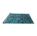 Sideview of Machine Washable Oriental Light Blue Industrial Rug, wshurb1773lblu